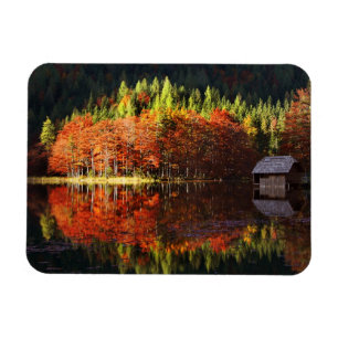 Ímã Paisagem do outono em um lago