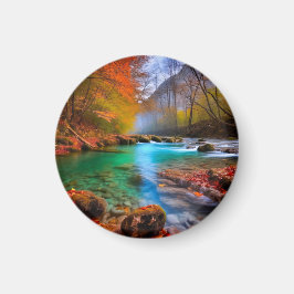 Imã Paisagem do Rio de Outono Tranquilo