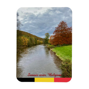 Ímã paisagem do rio Semois em Bouillon, Bélgica viagem