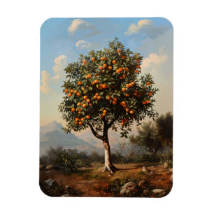Ímã Paisagem Flexível da Paisagem da Árvore Laranja Vi