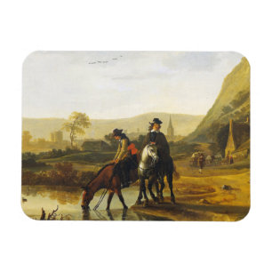 Ímã Paisagem fluvial com os cavaleiros Aelbert Cuyp