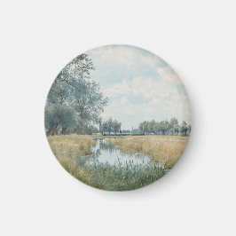 Imã Paisagem fluvial perto de Ruas. Ives, Huntingdonsh