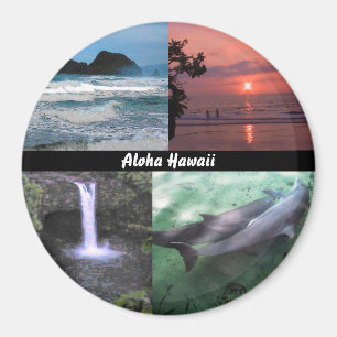 Imã Paisagem Havaiana Quatro Foto Aloha Hawaii