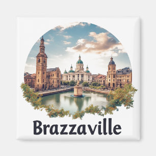 Imã Paisagem histórica da cidade de Brazzaville com a