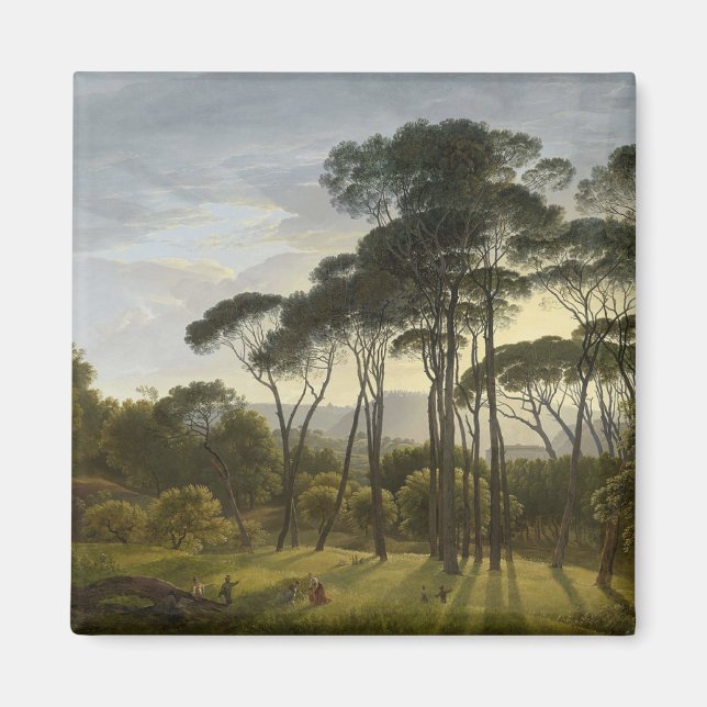 Imã Paisagem Italiana com Pinheiros Guarda-chuvas (Voo (Frente)