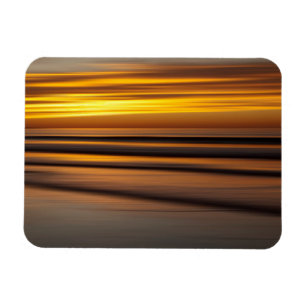 Ímã Paisagem marinha abstrata ao pôr do sol, CA