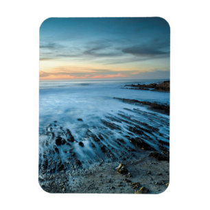 Ímã Paisagem marinha azul ao pôr do sol, Califórnia