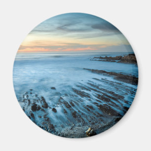 Imã Paisagem marinha azul ao pôr do sol, Califórnia