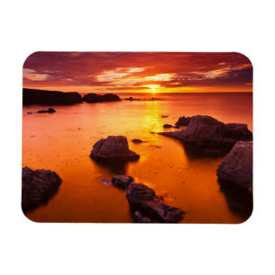 Ímã Paisagem marinha laranja, pôr do sol, Califórnia