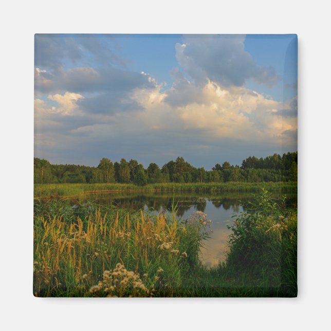 Imã Paisagem natural Lago Belarus (Frente)