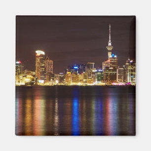 Imã Paisagem Noturna da Cidade de Auckland