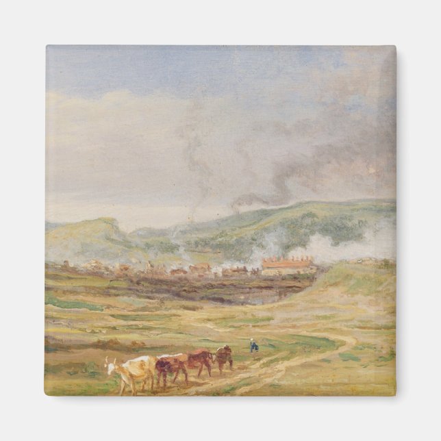 Imã Paisagem perto de Swansea, Gales do Sul (petróleo  (Frente)