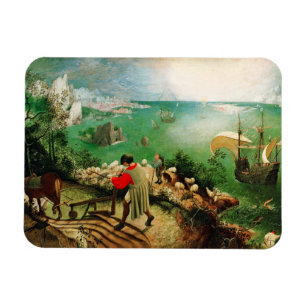 Ímã Paisagem Pieter Bruegel com queda de Icarus