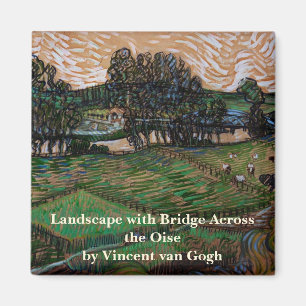 Imã Paisagem, Ponte Sobre o Oise por Vincent van Gogh