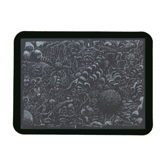 Ímã Paisagem prateada do mundo escuro (Horizontal)