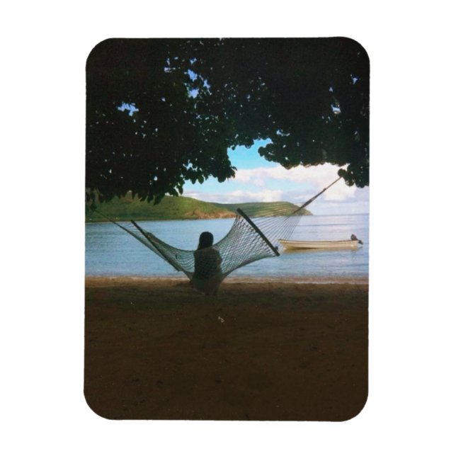 Ímã Paisagem Sonhadora da Praia de Fiji (Vertical)