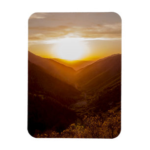 Ímã Paisagem Sunset Sobre Montanhas
