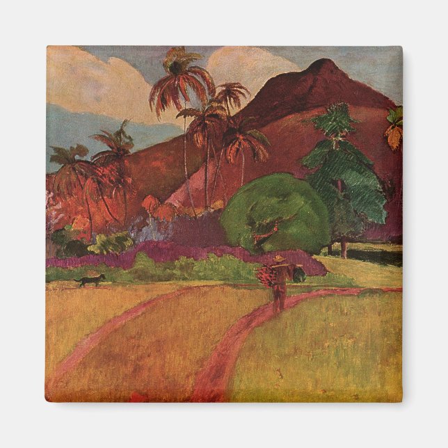 Imã Paisagem Tahitiana de Paul Gauguin (1893) (Frente)