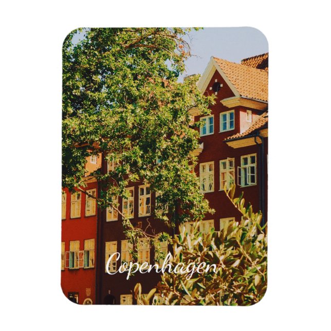 Ímã Paisagem urbana de Copenhague - Dinamarca (Vertical)