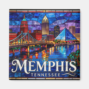 Imã Paisagem urbana de Memphis no Rio Mississippi 🎸
