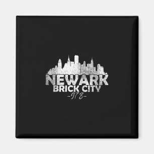 Imã Paisagem urbana de Newark Nova Jersey Nj Brick Cit