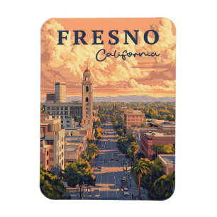 Ímã Paisagem Urbana Fresno California