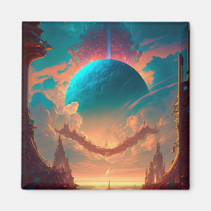 Imã Paisagem Visionária Planeta das Torres Surreais