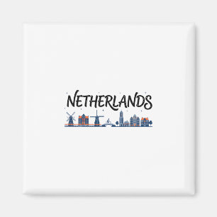 Imã Paisagens urbanas da Holanda Viagens Férias Roupas