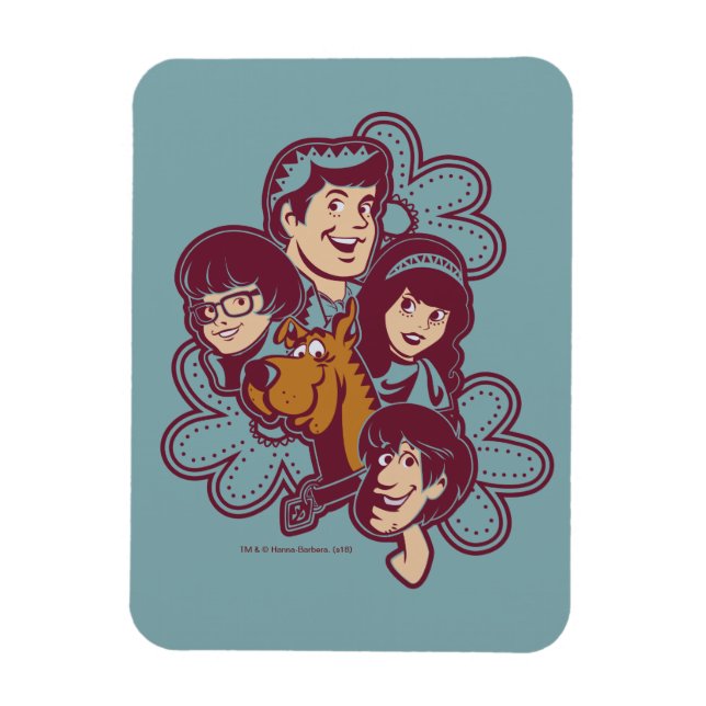 Ímã Paisely Flower Scooby-Doo e a gangue (Vertical)
