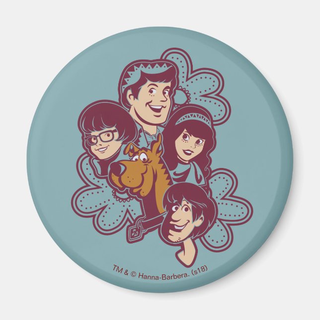Imã Paisely Flower Scooby-Doo e a gangue (Frente)