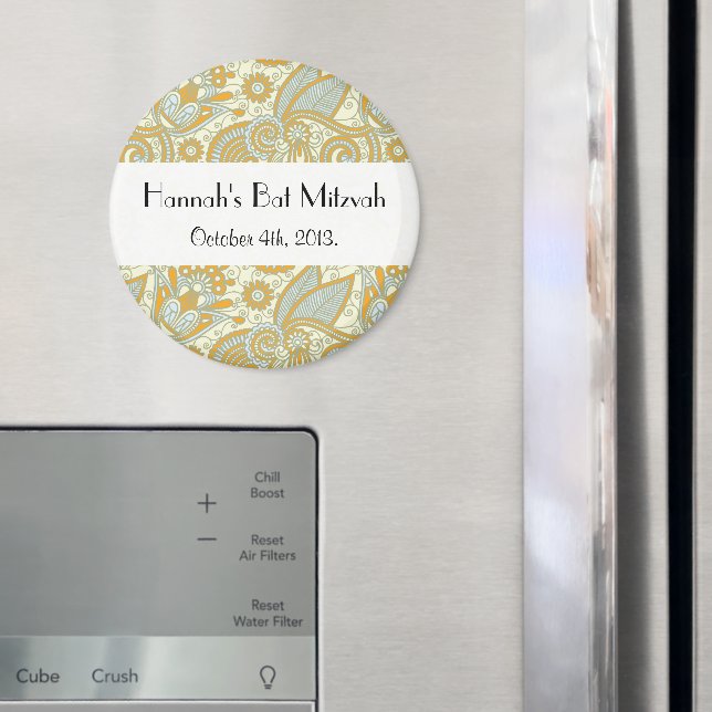 Imã Paisley Pattern, Persa Paisley, Bat Mitzvah (In Situ (Fridge))