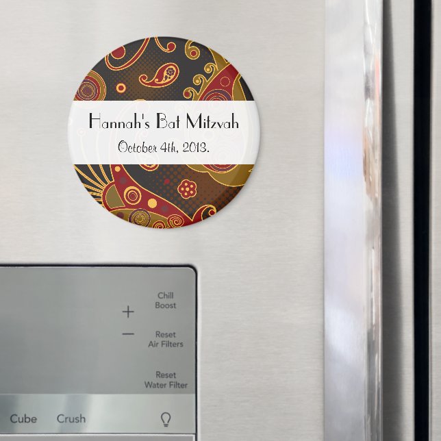 Imã Paisley Pattern, Persa Paisley, Bat Mitzvah (In Situ (Fridge))