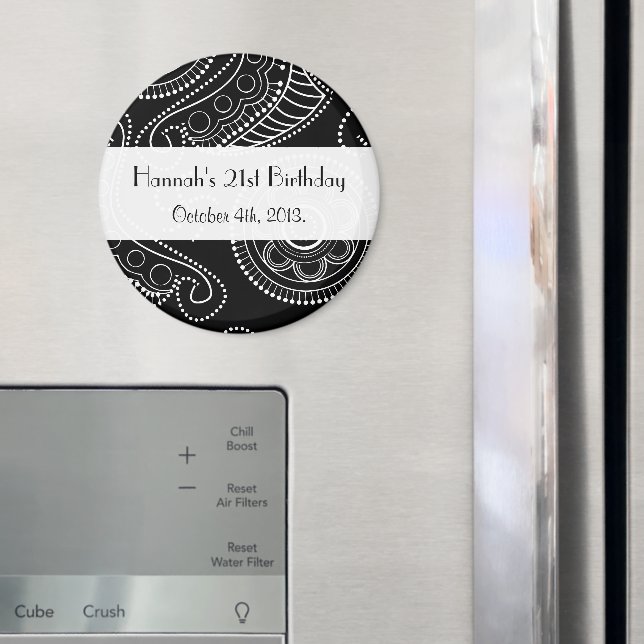 Imã Paisley Pattern, Persa Paisley, Boteh, Aniversário (In Situ (Fridge))