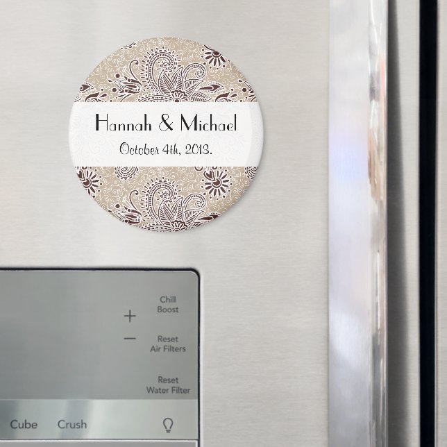 Imã Paisley Pattern, Persa Paisley, Boteh, Casamento (In Situ (Fridge))