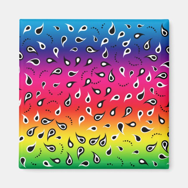 Imã Paisley Rainbow (Frente)