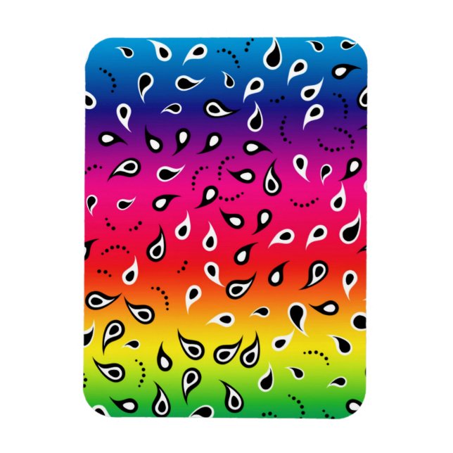 Ímã Paisley Rainbow (Vertical)