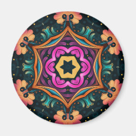 Imã Paisley Rosa Floral Flor 6a4