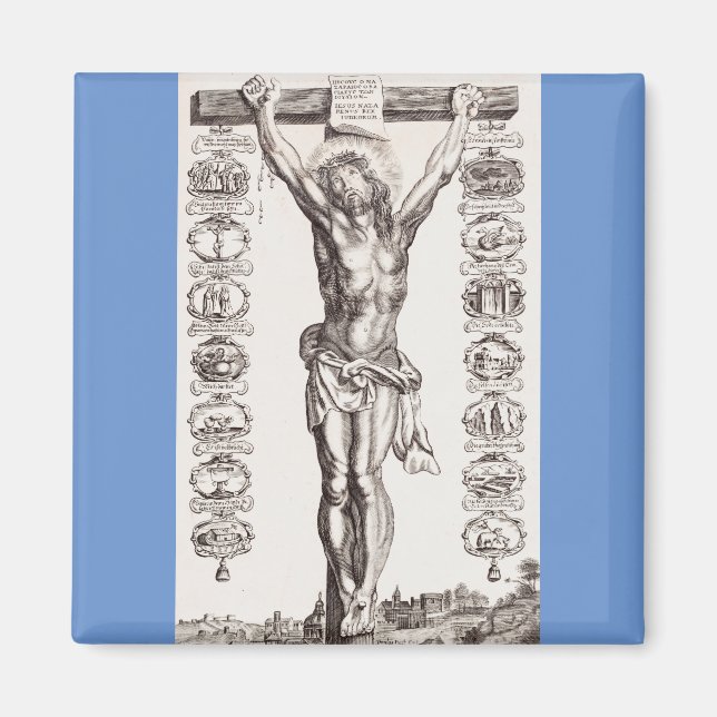 Imã Paixão de Jesus crucificação de Cristo (Frente)