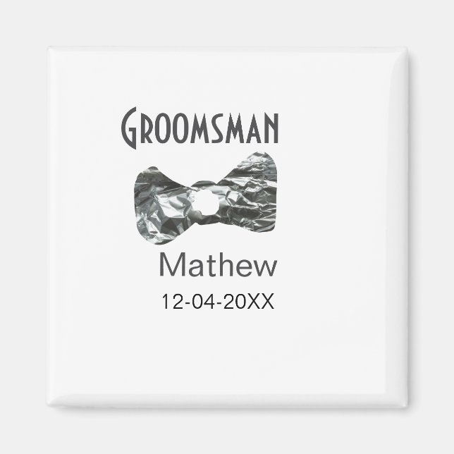 Imã Pajem adicione nome data ano colar cinza texto arc (Frente)