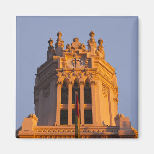 Imã Palácio de Comunicações, detalhe da torre, pôr do