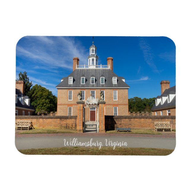 Ímã Palácio dos governadores em Williamsburg VA (Horizontal)