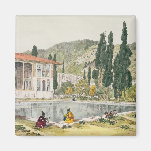 Imã Palácio e Jardins de Ashref, Pérsia, prato 80 (Frente)