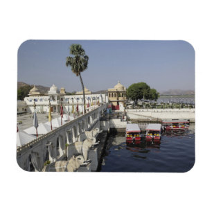 Ímã Palácio Jag Mandir, Lago Pichola, Udaipur, Índia.