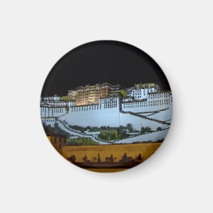 Imã Palácio Lhasa & Potala à noite, Tibete (Himalaia