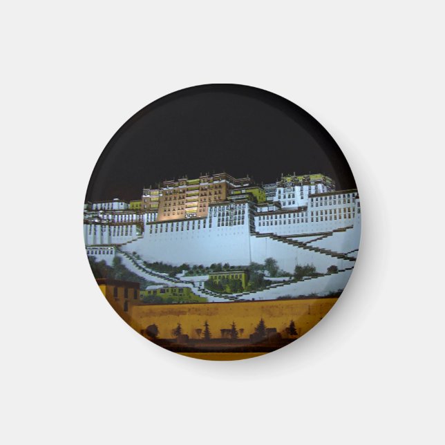 Imã Palácio Lhasa & Potala à noite, Tibete (Himalaia) (Frente)