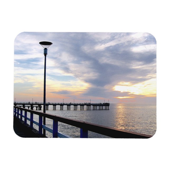 Ímã Palanga Pier Sunset, LITUÂNIA - (Horizontal)