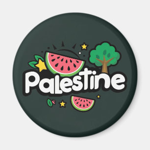 Imã Palavra de Cuta Palestina cercada por melancia