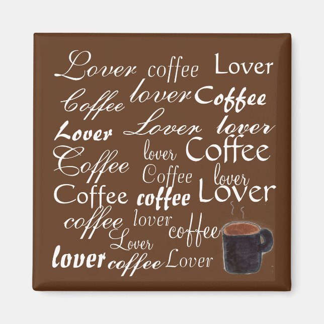 Imã Palavras de Amante de Café (Frente)