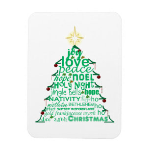 Ímã Palavras de Árvore de Natal Magnet