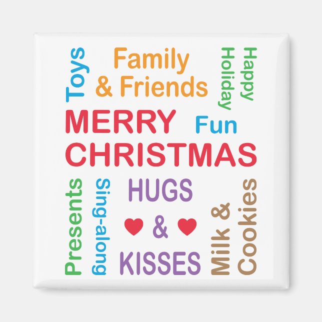 Imã Palavras de Natal do Natal (Frente)